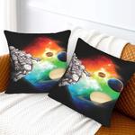 BURLOE Чехлы для подушек плед космонавт White - фото 7