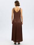 Платье макси Nora с перекрученными бретелями Selected, Chestnut - фото 3