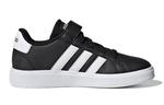 Кроссовки Adidas Grand Court J 'Black White' - фото 2