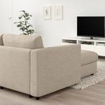 3-местный диван-кровать VIMLE IKEA, цвет with chaise longue/hillared beige - фото 3