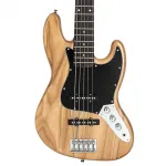 Бас-гитара Glarry GJazz Electric 5 струн Full Size - Цвет бурый - фото 4