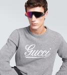 Солнцезащитные очки Shield Gucci, Grey-Grey-Red - фото 2