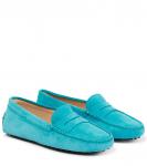 Замшевые мокасины Gommino Tod's, Verde Calipso - фото