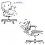 Офисное кресло IKEA ALEFJALL, темно-серый - фото 3