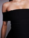Платье-миди Vesper Bardot облегающего кроя черного цвета - фото 2