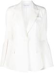 Однобортный блейзер Prabal Gurung, белый - фото