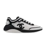Кроссовки Chanel CC Logo Sneaker White Black, белый - фото