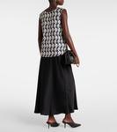 Шелковый топ с принтом Timetop S Max Mara, Cerchi Blue - фото 3