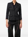 Elisabetta Franchi однобортный креповый блейзер, черный - фото 3