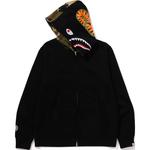 Бейп свитшот с капюшоном Swarovski Shark на молнии A BATHING APE, синий - фото 7