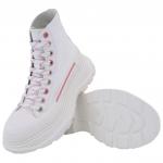 Alexander McQueen Женские ботинки Tread Slick Short Martin белые - фото 6