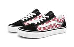 Кроссовки Vans Old Skool Kids 'Checkerboard - Black Red' - фото 2