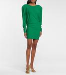 Мини-платье из эластичного джерси Alexandre Vauthier, Emerald - фото 2