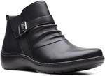 Женские туфли Clarks Cora Rouched, Black Leather - фото