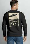 Толстовка Neverless PULLOVER MIT BACKPRINT UFO WASCHBÄR RETRO FUND, Schwarz/Black - фото