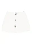 Мини-юбка с цветочным декором Blumarine, белый - фото