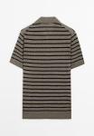 Поло Massimo Dutti SHORT SLEEVE STRIPED, Khaki - фото 7
