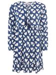 Короткое платье Zwillingsherz, темно-синий/белый - фото