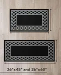 Комплект из двух дорожек Christine Trellis Border Tufted Jean Pierre New York, черный/серый - фото 2
