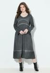 Платье Ulla Popken Jersey dress, Graphite Grey/Grey - фото