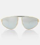 Солнцезащитные очки авиаторы со спойлером Loewe - фото