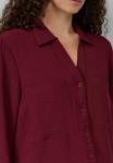 Блуза QS MIT TURN-UP-ÄRMEL, Bordeaux/Dark Red - фото 4