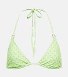 Треугольный бикини-топ с принтом Key West Melissa Odabash, Links Lime - фото