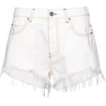 Потертые джинсовые шорты PINKO, Ecru - фото