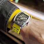 STARKING Часы Opener Collection Automatic Mechanical Movement Rubber Strap Watch Men's Watch Black Dial - фото 11