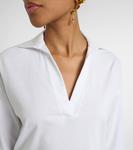 Хлопковая поло Vince, Optic White - фото 4