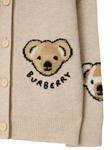 Шерстяной кардиган Burberry Kids Thomas Bear, нейтральный - фото 3