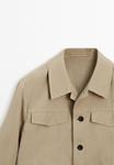 Куртка Massimo Dutti TOTAL LOOK WITH FLAP POCKETS, Beige - фото 8