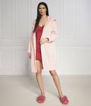 Халат женский Boss махровый с поясом, розовый - фото 2