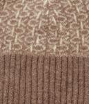 Шапка женская Calvin Klein шерстяная с узором, бежевый - фото 4