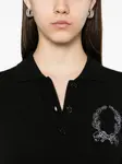Рубашка поло с вышитым логотипом Moschino, черный - фото 5