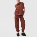 GANNI Женская рубашка темно-коричневая - фото 5