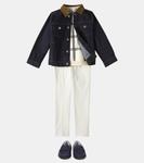 Клетчатый шерстяной и хлопковый свитер Erwin Bonpoint, Ec Ecru - фото 2