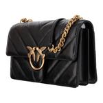 PINKO Кожаная сумка через плечо, черная - фото 2