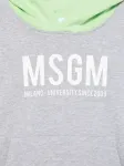 Худи с принтом логотипа MSGM Kids, серый - фото 3