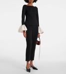 Пейдж топ Staud, цвет black ivory - фото 2