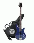 Бас-гитара Ashton AB4TDB синего цвета - фото