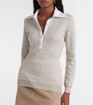 Свитер-поло Monogram 72 из смесовой шерсти Givenchy, Beige - фото 4