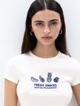 Рубашка Pull&Bear PACIFIC FRUTAS, белый - фото 3