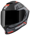 Шлем Bogotto Phantom Codex Fiberglass, Black/Grey/Red - фото 3