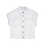 ELLE Рубашка Women's White Lapel Moderate - фото