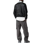 Кожаная куртка мужская черная Louis Vuitton, черный - фото 3