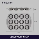 Форма для кексов Circulon на 12 маффинов, серый - фото 2