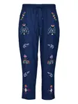 Брюки Neon с цветочным принтом Baziszt, синий - фото