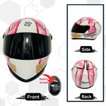 Шлем мотоциклетный PUMEXFE, розовый - фото 3