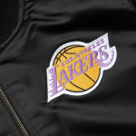 Атласная куртка-бомбер NBA Los Angeles Lakers Mitchell and Ness, черный - фото 4